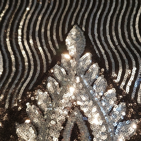 Alexia Admor Sequin Embroidered Dress Back Zip NEW Embellished Silver Black 🎉HP - Picture 16 of 17